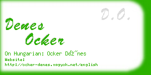 denes ocker business card